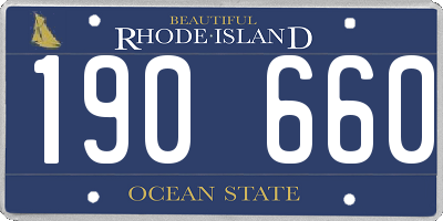 RI license plate 190660