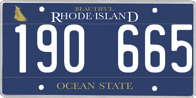 RI license plate 190665