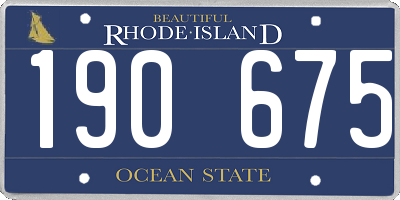 RI license plate 190675