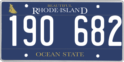 RI license plate 190682
