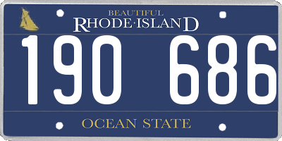 RI license plate 190686