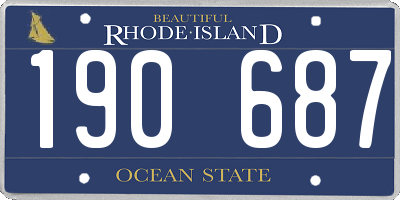 RI license plate 190687