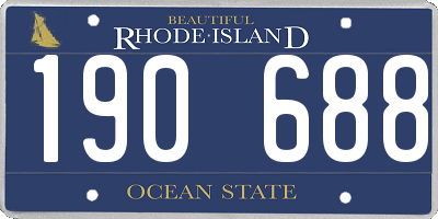RI license plate 190688