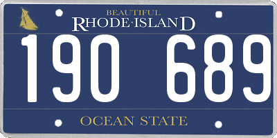 RI license plate 190689