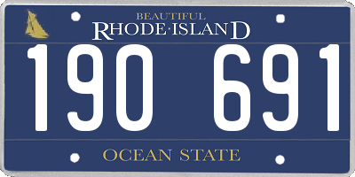 RI license plate 190691