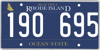 RI license plate 190695