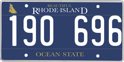 RI license plate 190696