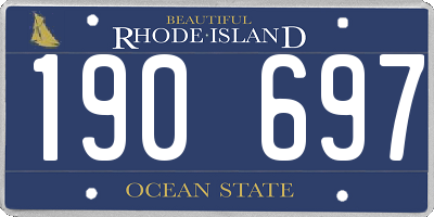 RI license plate 190697