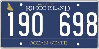 RI license plate 190698