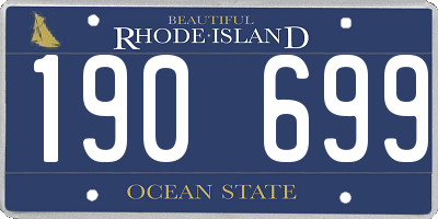 RI license plate 190699
