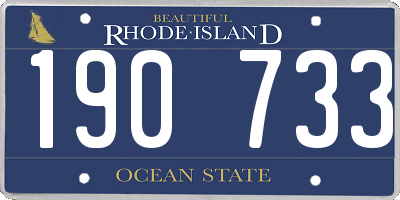 RI license plate 190733