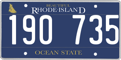 RI license plate 190735