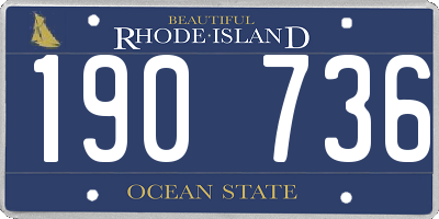 RI license plate 190736