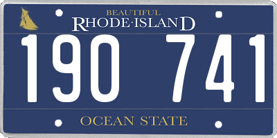 RI license plate 190741