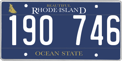 RI license plate 190746