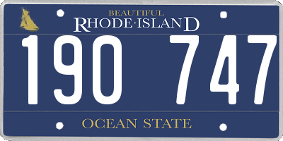 RI license plate 190747