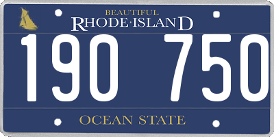 RI license plate 190750