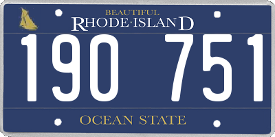 RI license plate 190751