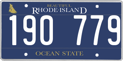 RI license plate 190779
