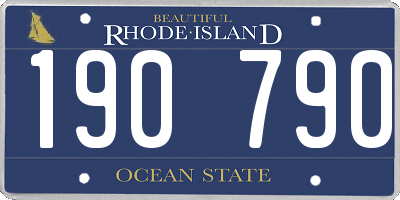 RI license plate 190790
