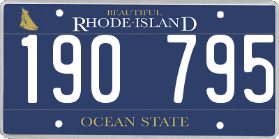 RI license plate 190795
