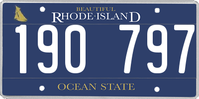 RI license plate 190797