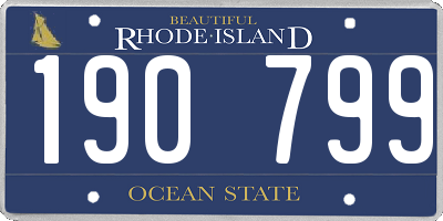 RI license plate 190799