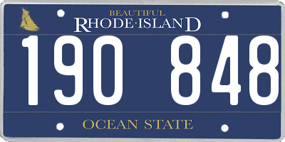 RI license plate 190848