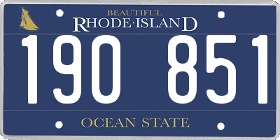 RI license plate 190851