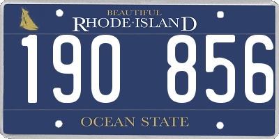 RI license plate 190856