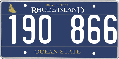 RI license plate 190866