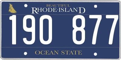 RI license plate 190877