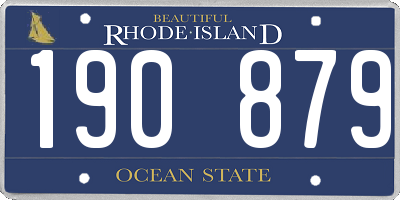 RI license plate 190879
