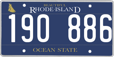 RI license plate 190886
