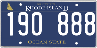 RI license plate 190888