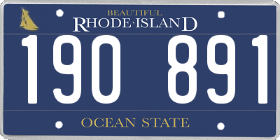 RI license plate 190891