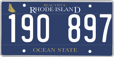 RI license plate 190897