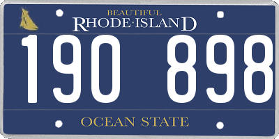 RI license plate 190898