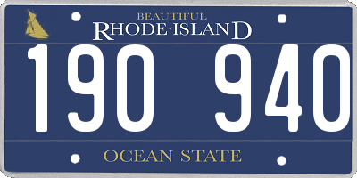 RI license plate 190940