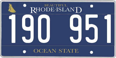 RI license plate 190951