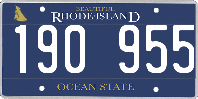 RI license plate 190955