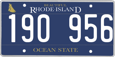 RI license plate 190956