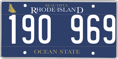 RI license plate 190969