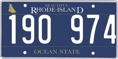 RI license plate 190974