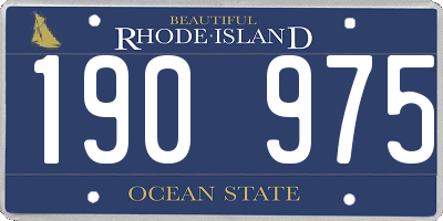 RI license plate 190975