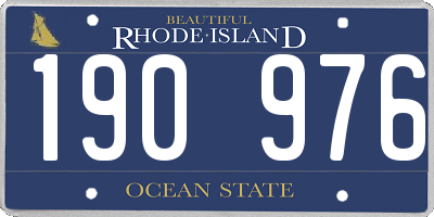 RI license plate 190976