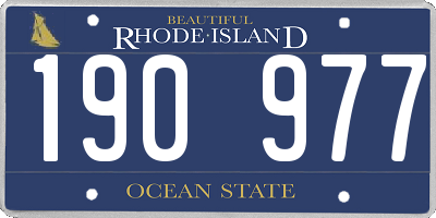 RI license plate 190977