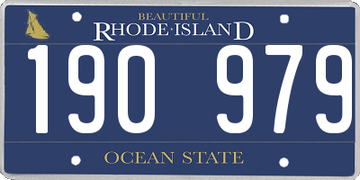 RI license plate 190979