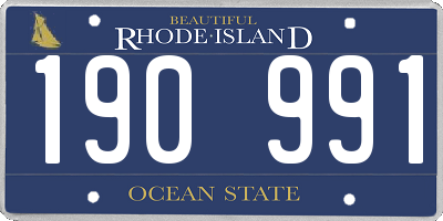 RI license plate 190991