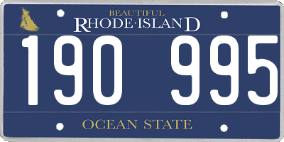 RI license plate 190995